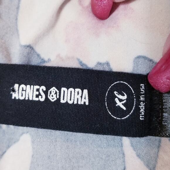 Agnes & Dora Multicolor Floral Print Dress Long Sleeve Scoop Neckline Size XL - Picture 5 of 6